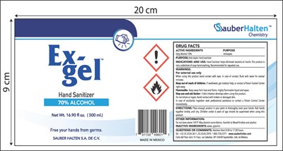 Product Label (Exgel 500 mL English)